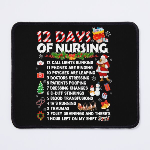 Item preview, Nurses Merry Christmas Funny 12 Days of Nursing Xmas 	 		 designed and sold by moodinchiawaz.