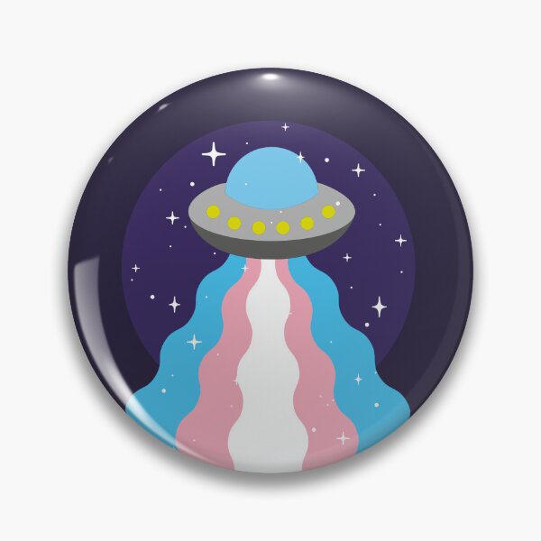 Item preview, Trans Flag UFO – Subtle LGBTQ+ Pride for Everyday Wear designed and sold by SafeSpace-co.