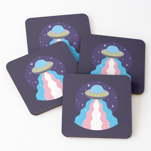 Item preview, Trans Flag UFO – Subtle LGBTQ+ Pride for Everyday Wear designed and sold by SafeSpace-co.
