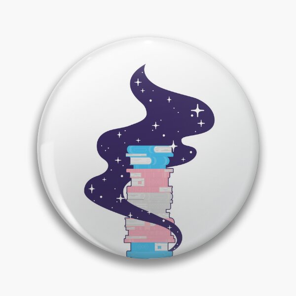 Item preview, Trans Flag Book Stack – Subtle LGBTQ+ Pride for Everyday Wear designed and sold by SafeSpace-co.