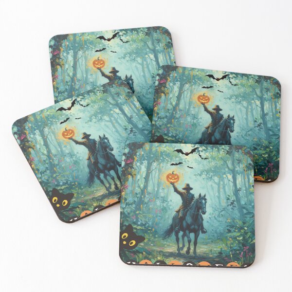 Item preview, Halloween in the Mist: Headless Horseman Impressionism designed and sold by alkareem-ca.