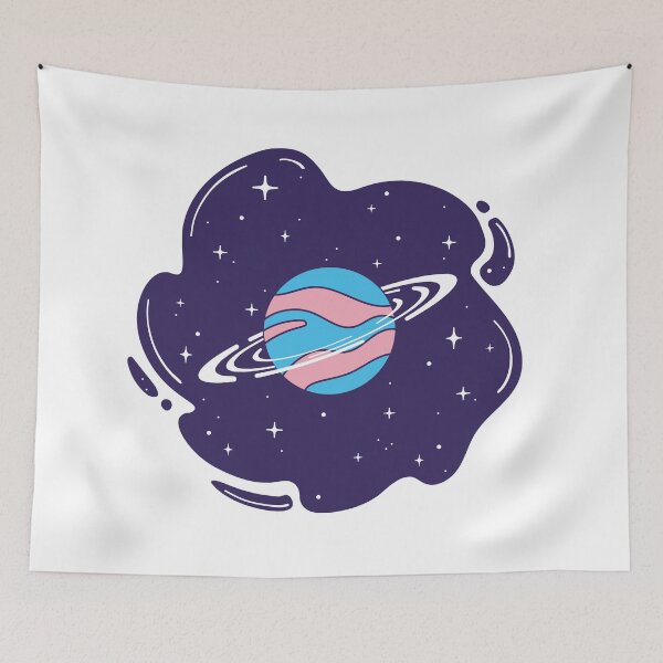 Item preview, Trans Flag Planet – Subtle LGBTQ+ Pride for Everyday Wear designed and sold by SafeSpace-co.