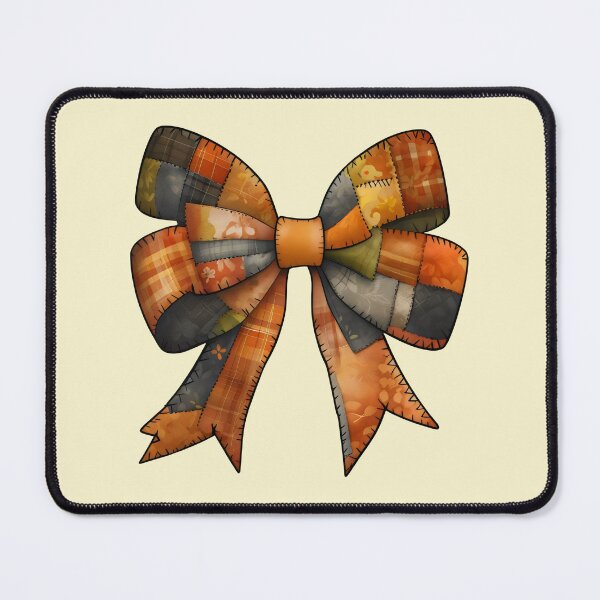 Item preview, Coquette Bow Patchwork Fabric Squares For Autumn Season designed and sold by DemureArtsy.