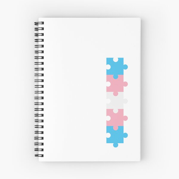 Item preview, Trans Flag Puzzle – Subtle LGBTQ+ Pride for Everyday Wear designed and sold by SafeSpace-co.