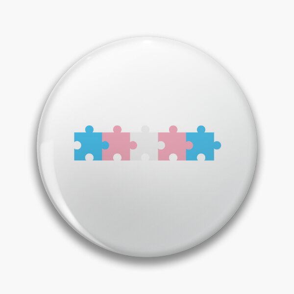 Item preview, Trans Flag Puzzle – Subtle LGBTQ+ Pride for Everyday Wear designed and sold by SafeSpace-co.
