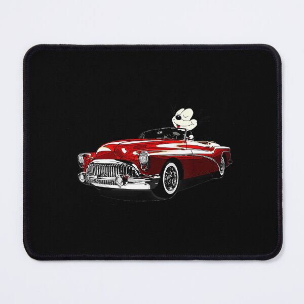 Item preview, Felix Old-Skool Cat Drives Retro Red Lowrider Convertible 		 designed and sold by iledelswertt.