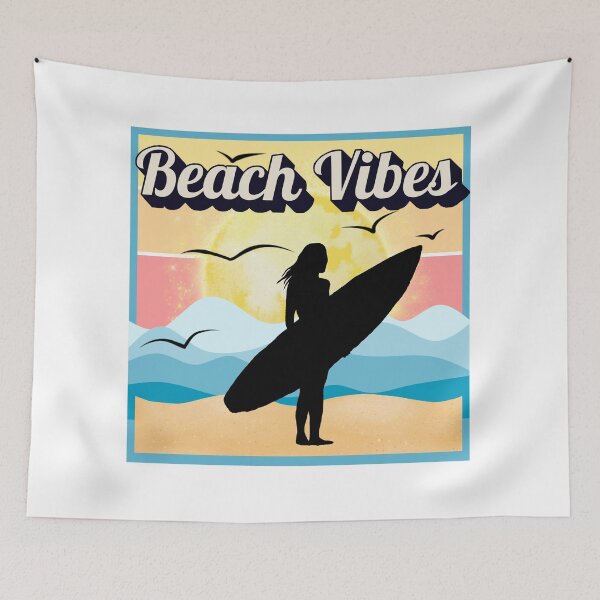 Item preview, Beach Vibes Surfer Girl designed and sold by Seeshellspace Designs.