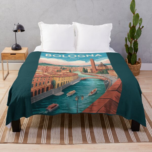 Item preview, Bologna Italy Illustration Travel Art Vintage designed and sold by KrisSidDesigns.