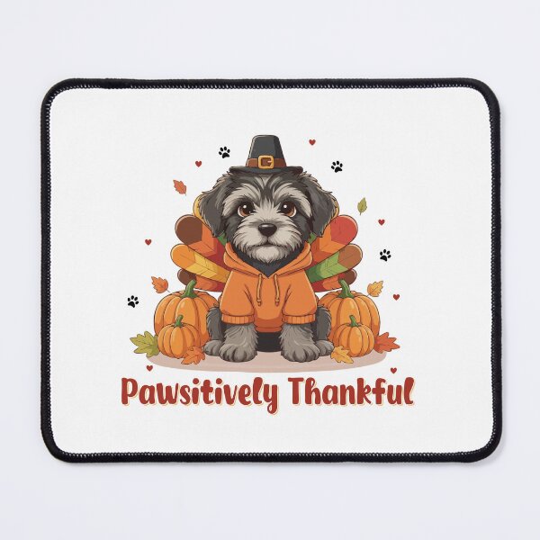 Item preview, Pawsitively Thankful Bouvier des Flandres Thanksgiving Cute Fall designed and sold by The Real Life Symphony.