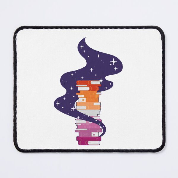 Item preview, Lesbian Flag Book Stack – Subtle LGBTQ+ Pride for Everyday Wear designed and sold by SafeSpace-co.