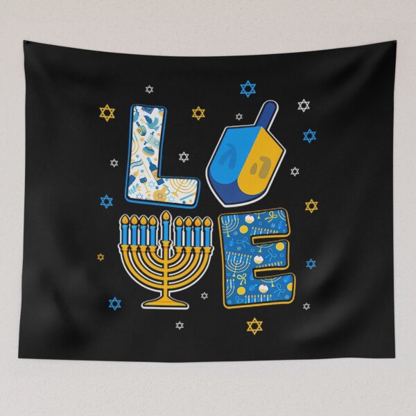 Aperçu de l'œuvre J'adore les jolies décorations de Hanoukka Dreidel orah Hanoukka Swea créée et vendue par massaptaraar.
