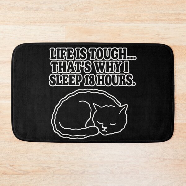 Item preview, Life Is Tough Cat Silhouette – Sarcastic Minimalist Design designed and sold by catastrocat.