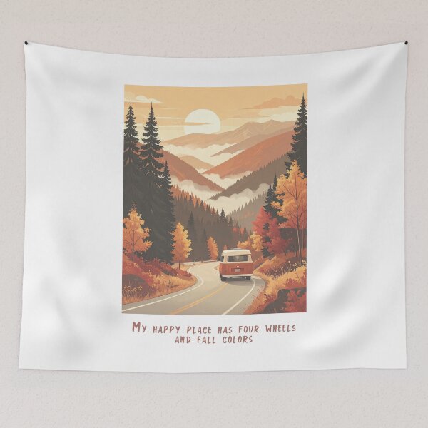 Item preview, Van Life in Fall – Cozy Autumn Road Trip Art - Vintage Retro Design designed and sold by pod24.
