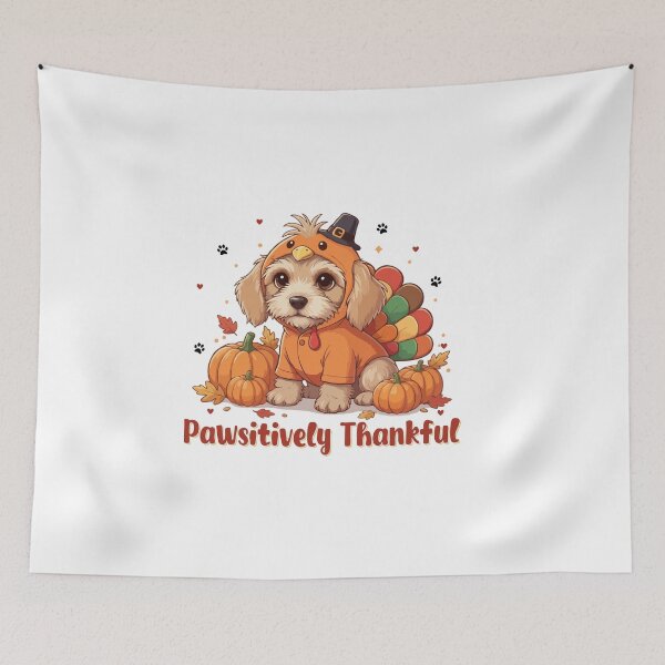 Item preview, Pawsitively Thankful Dandie Dinmont Terrier Thanksgiving Cute Fall designed and sold by The Real Life Symphony.