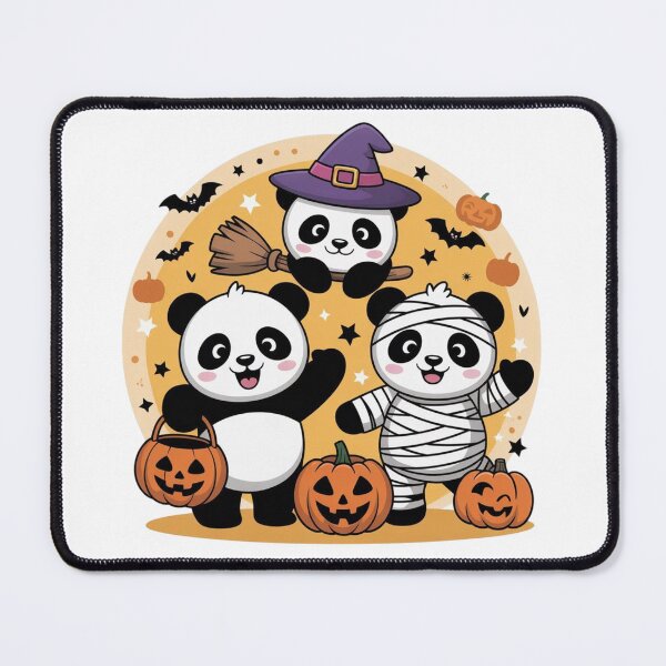 Item preview, Cute Halloween Pandas with Pumpkin and Costumes designed and sold by Nimkaew.