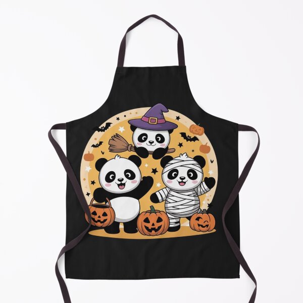 Item preview, Cute Halloween Pandas with Pumpkin and Costumes designed and sold by Nimkaew.