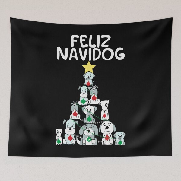 Aperçu de l'œuvre Chien de Noël Feliz Navidog créée et vendue par iledelswertt.