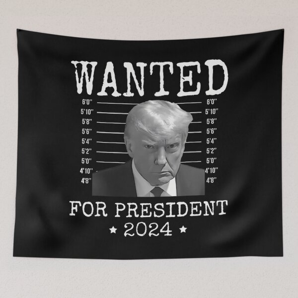 Item preview, Wanted Donald Trump 2024 For President Never Surrender 		 designed and sold by mrtrvierar.