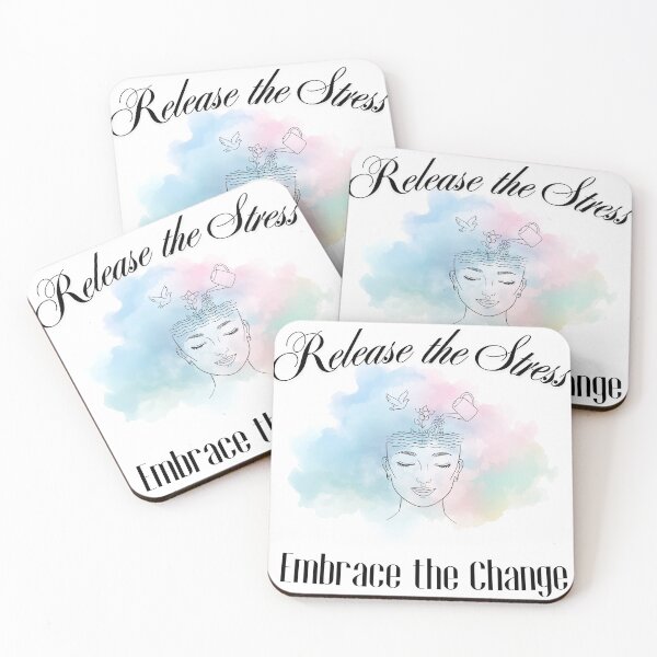Item preview, Release the Stress Embrace Change Minimalist Line Art designed and sold by Tgrudzin Design.