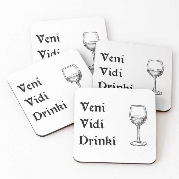 Item preview, Veni vidi drinki designed and sold by WirelessChimp.