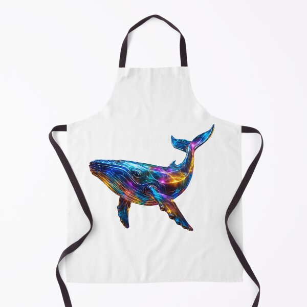 Item preview, Mixed Colorful Whale – Glowing Glass Body Realistic Ocean Art designed and sold by GloriousArtSKD.