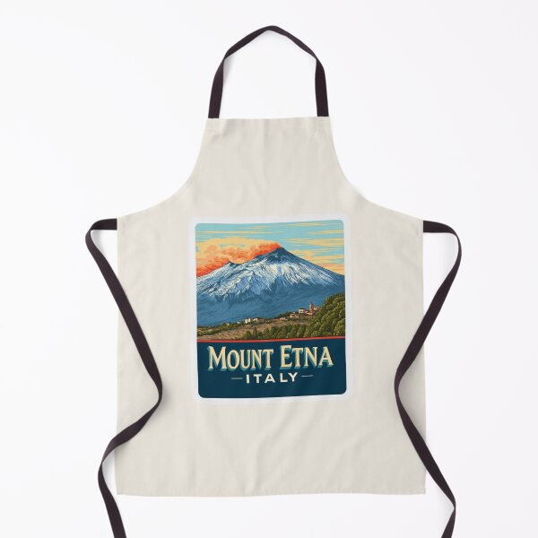 Item preview, Mount Etna Italy Vintage Travel Sticker - Retro Volcano & Landscape designed and sold by Blurbean.