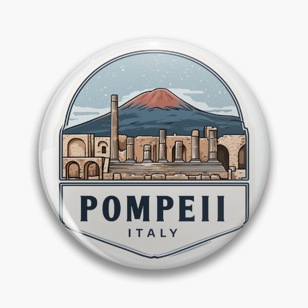 Item preview, Pompeii Italy Vintage Travel Sticker - Retro Ancient Ruins & Mount Vesuvius designed and sold by Blurbean.