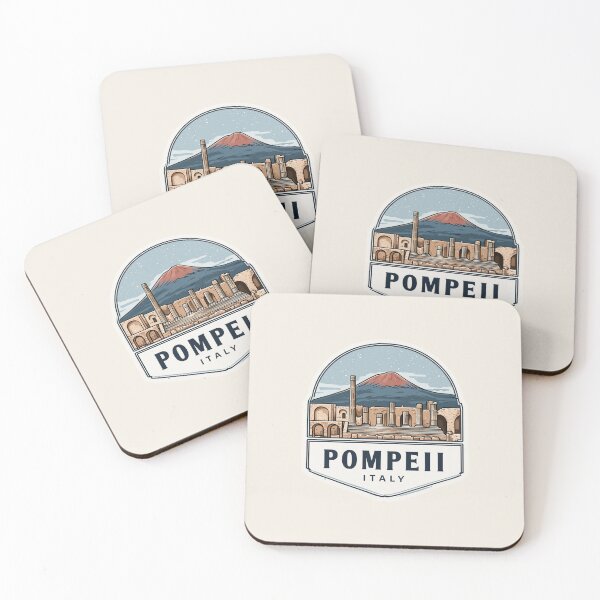Item preview, Pompeii Italy Vintage Travel Sticker - Retro Ancient Ruins & Mount Vesuvius designed and sold by Blurbean.