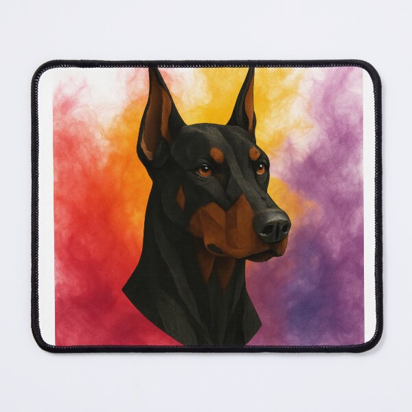 Item preview, “Guardian Flame – Geometric Doberman Portrait” designed and sold by GeoWild Designs.