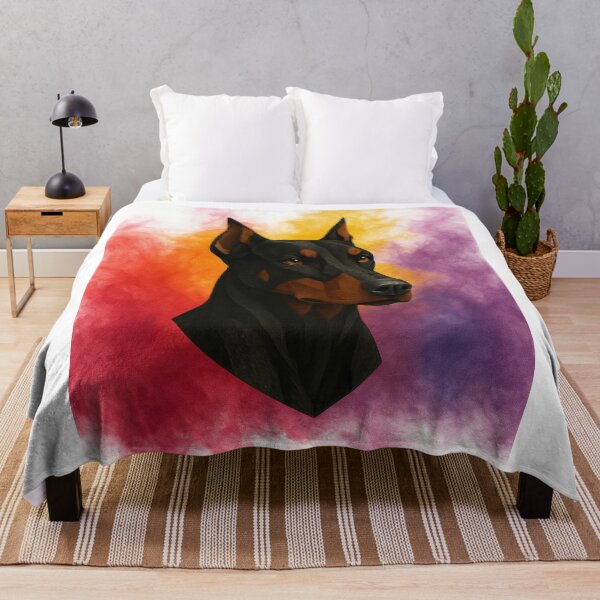 Item preview, “Guardian Flame – Geometric Doberman Portrait” designed and sold by GeoWild Designs.