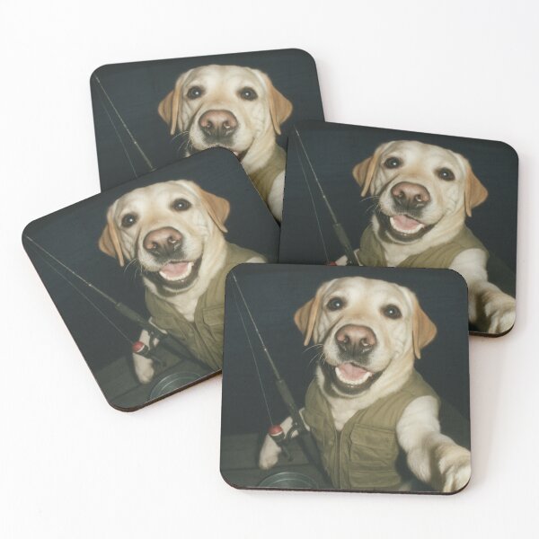 Item preview, Labrador Retriever Fishing Selfie Photo designed and sold by Flying Doggo.
