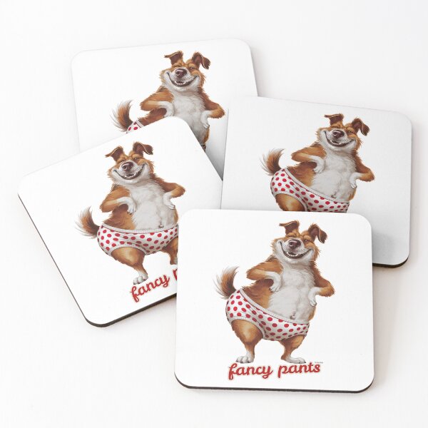 Item preview, Fancy Pants Dog – Silly Pup in Polka Dot Underwear Illustration designed and sold by SOFAGIRL COLLECTIONS.
