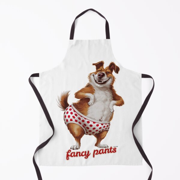 Item preview, Fancy Pants Dog – Silly Pup in Polka Dot Underwear Illustration designed and sold by SOFAGIRL COLLECTIONS.