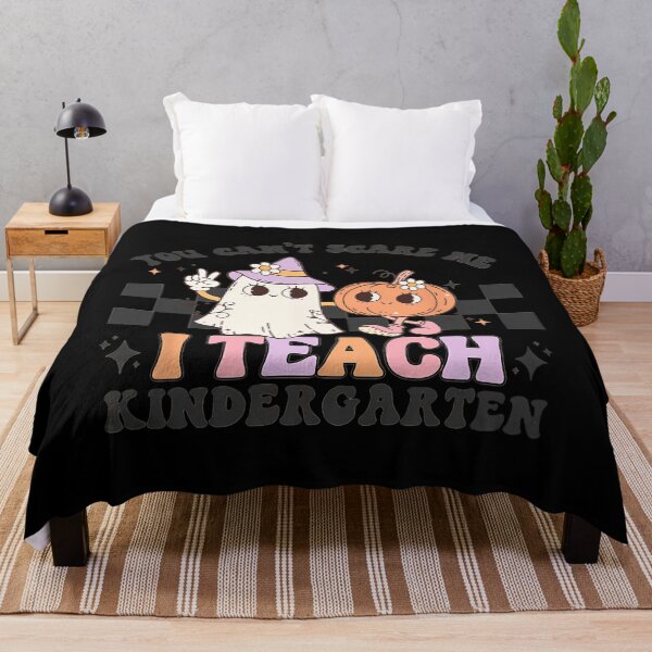 Item preview, You Cant Scare Me I Teach Kindergarten Retro Halloween Ghost 	1	 designed and sold by baatuuqileid.