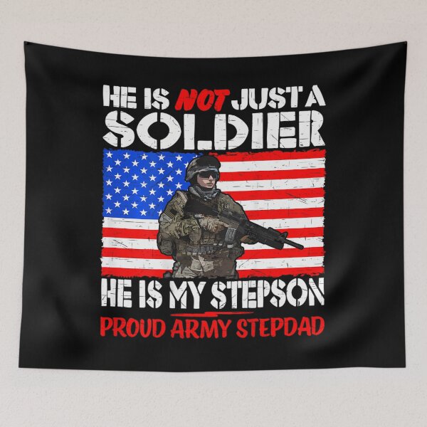 Item preview, 	s My Stepson Is A Soldier Proud Army Stepdad - Military Father 		 designed and sold by foyemkolliax.