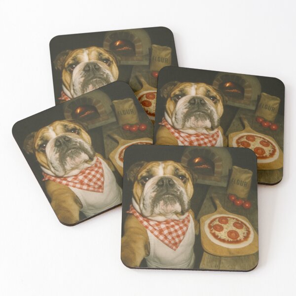 Item preview, English Bulldog Pizza Maker Selfie Photo designed and sold by Flying Doggo.
