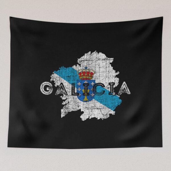 Aperçu de l'œuvre Carte et drapeau de la Galice - Pull souvenir en détresse de la Galice créée et vendue par asbeexoce4.