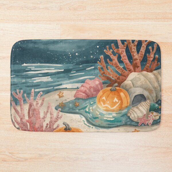 Item preview, Pumpkin Tidepools – Seaside Halloween Cottagecore designed and sold by Deezyned.