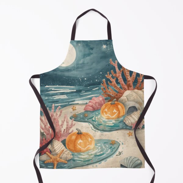 Item preview, Pumpkin Tidepools – Seaside Halloween Cottagecore designed and sold by Deezyned.