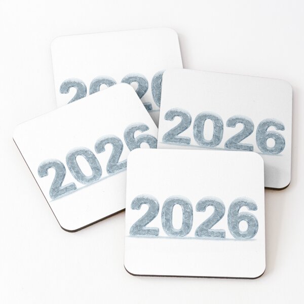 Item preview, New year 2026 ice numbers isolated on transparent png, AI Generated designed and sold by dvoevnore.
