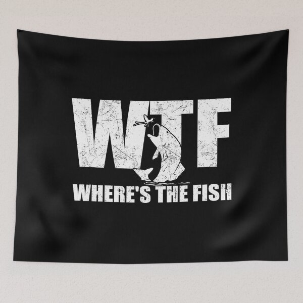Item preview, WTF Where's The Fish 	's Funny Fishing 	 Fathers Day 		 designed and sold by berdartreviib.