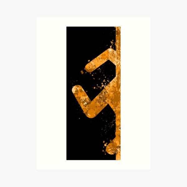 Portal - Orange Half Art Print