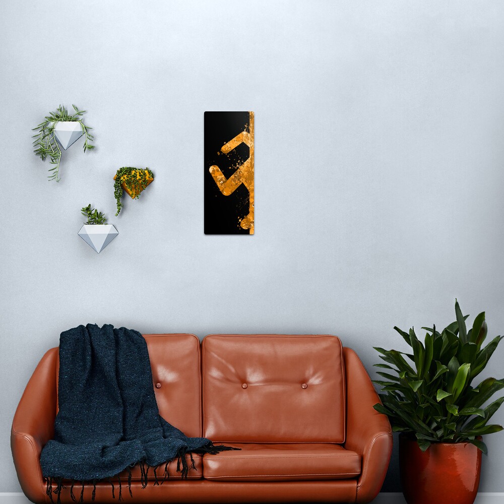 Portal - Orange Half Metal Print