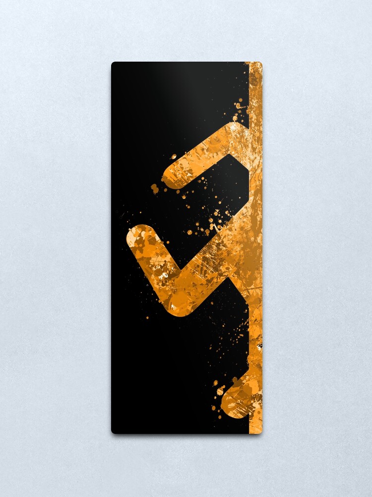 Alternate view of Portal - Orange Half Metal Print