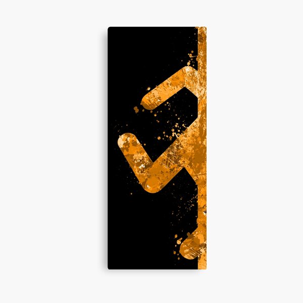 Portal - Orange Half Canvas Print