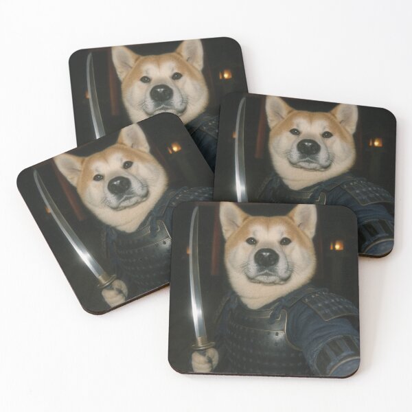 Item preview, Akita Samurai Warrior Dog Selfie Photo designed and sold by Flying Doggo.
