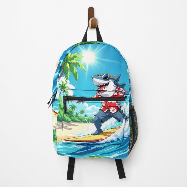 Item preview, Shark Riding a Tropical Wave	 designed and sold by Sharon Schwalbe.