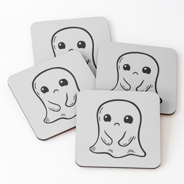 Item preview, Sad Ghost Halloween Lonely Melancholy Cute Crying Emotional designed and sold by shirt-o-mat.