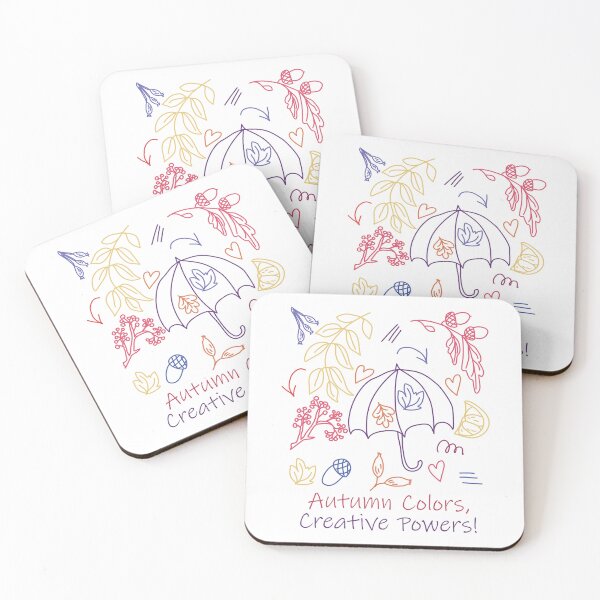 Item preview, Umbrella and autumn leaves creative illustration designed and sold by olenapetol.