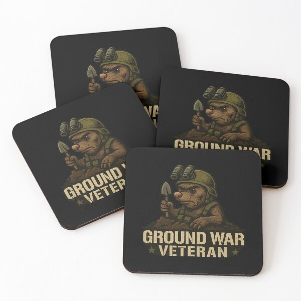 Item preview, Ground War Veteran – Gritty Lawncare Mole T-Shirt Design designed and sold by getpressedshirt.